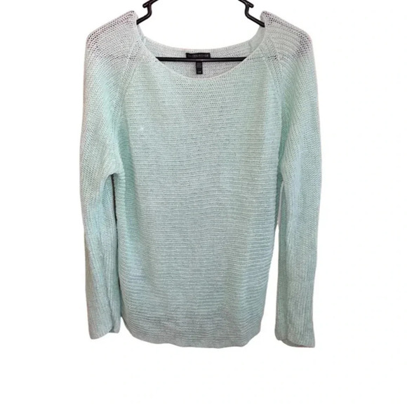Eileen Fisher Mint Green Linen Sweater Size Large - Picture 3 of 5